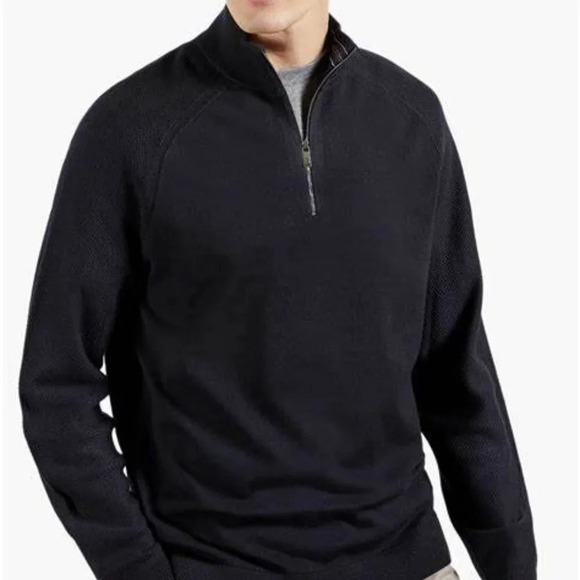 Ted Baker Lostit Black Quarter Zip Sweater - Picture 1 of 6